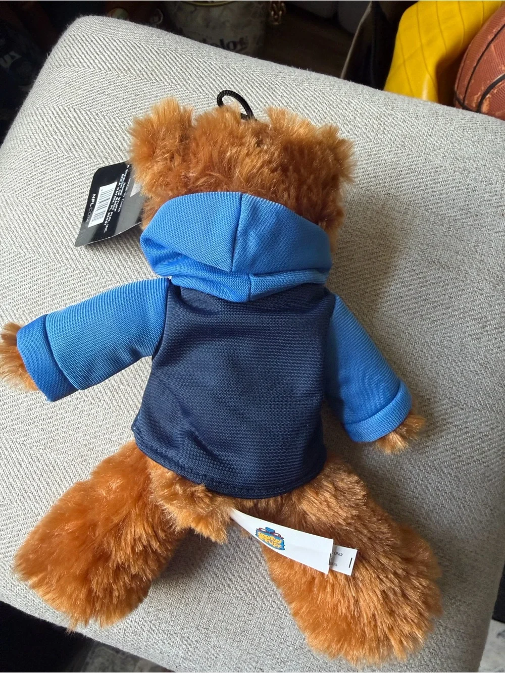 NFL Tennessee Titans Brown Teddy Bear with Blue Jersey